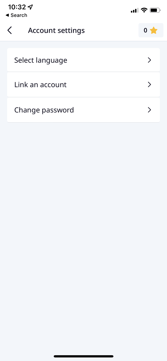How do I change my password on the learner's app?