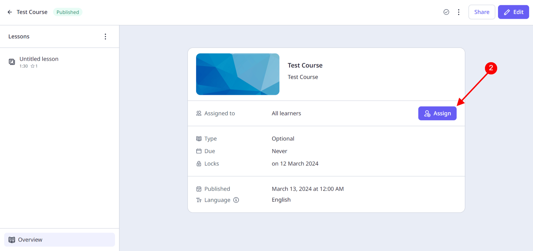 Assign your courses to your learners