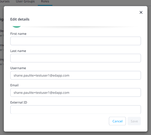 Create a User Manually