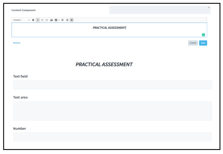 Practical Assessment Templates