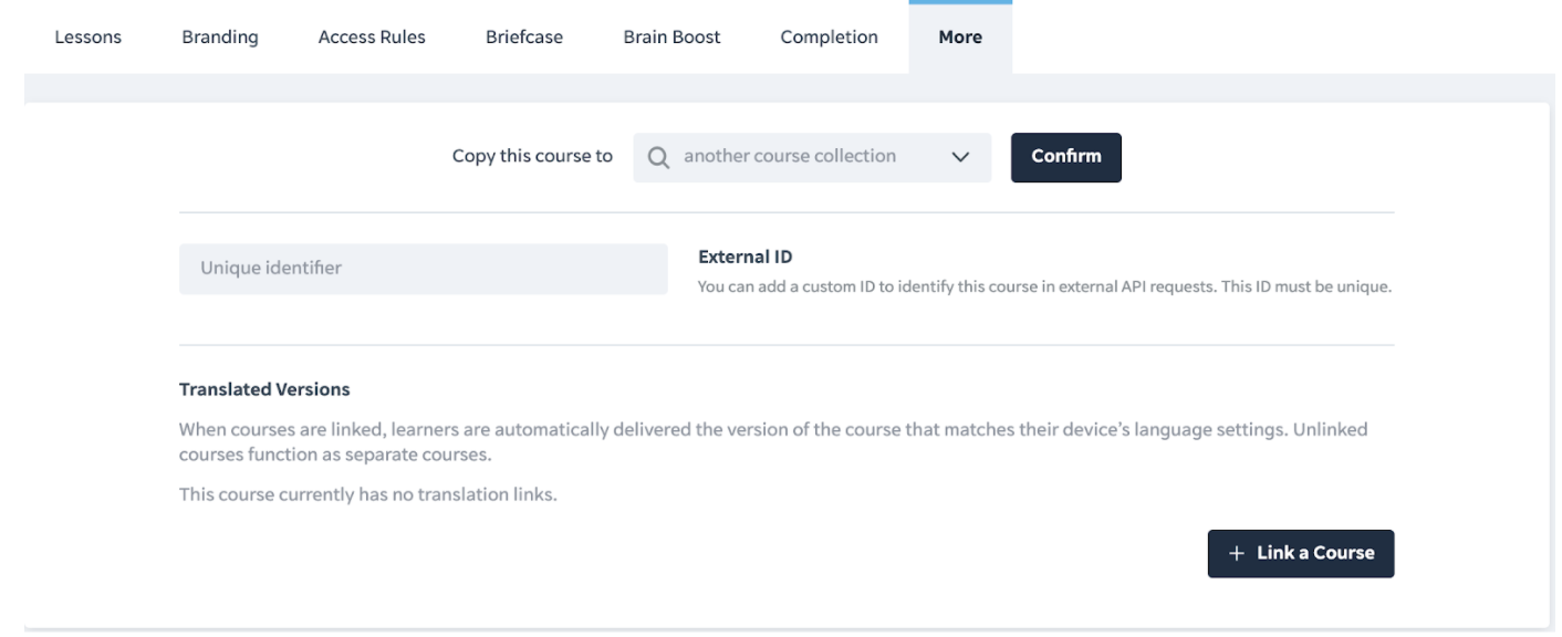 Translate Courses